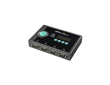 Moxa NPort 5410 - 4 port device server, 10/100M Ethernet, RS-232, DB9 male, 15KV ESD, 12-48 VDC by MOXA